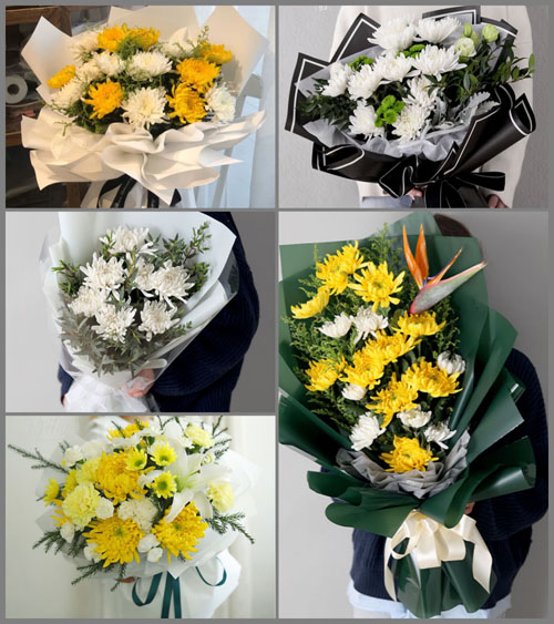 山东青岛莱西市南墅镇西泥牛庄村白事花束代送